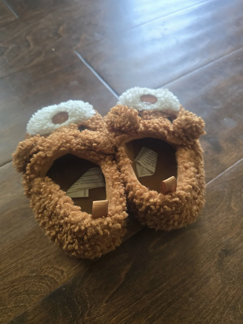 wonder nation Brown Teddy Bear Plush Slip-On Slippers